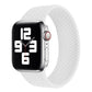 Woven silicone watch band for Apple Watch, white, single-turn chevron weave