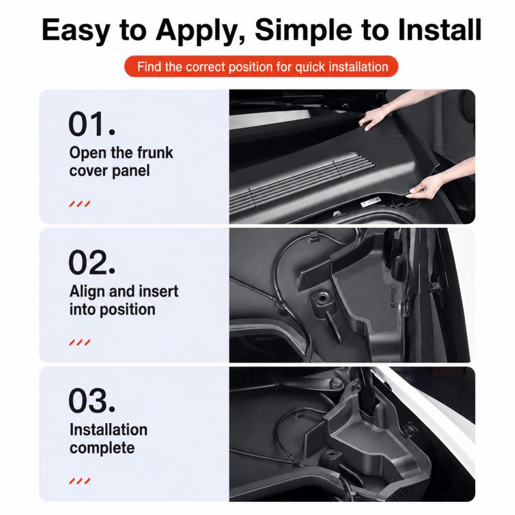 Car Front Hood Gutter Anti-blocking Protective Cover, For Teala Model 3