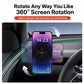 Black magnetic phone holder with 360-degree screen rotation shown