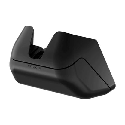 Black overhead car eyeglasses case with open slot for storing glasses
