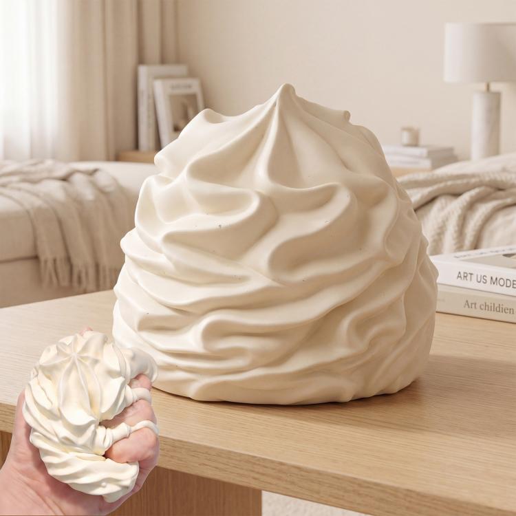 DOWMOO White Creamy Silicone Stress Relief Squeezable Toy