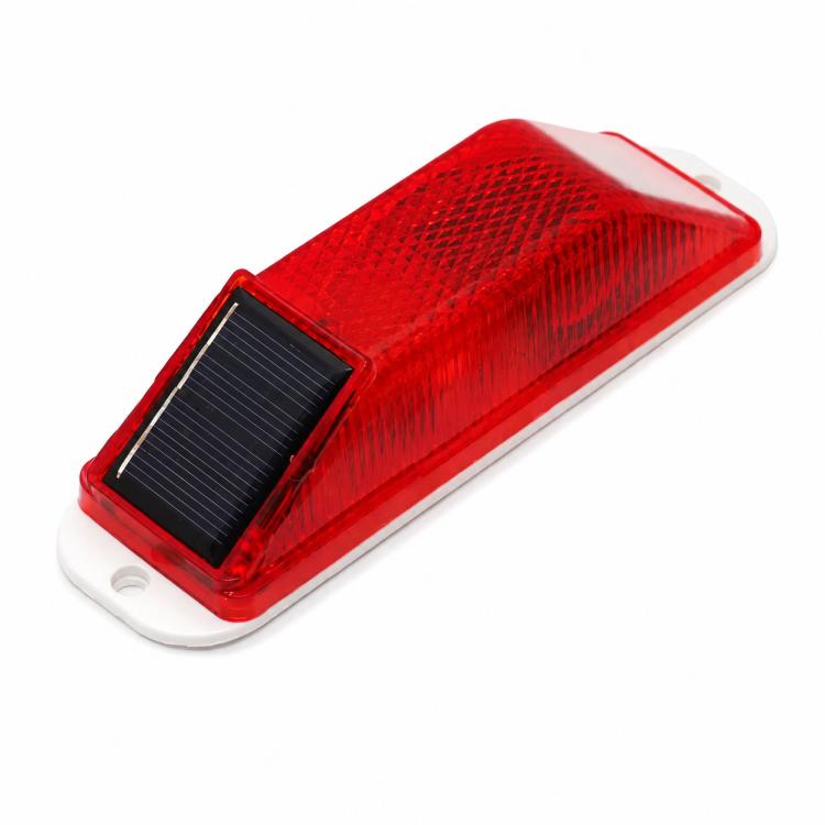 Solar Powered Nighttime Flashing Warning Light Strobe Warning Light