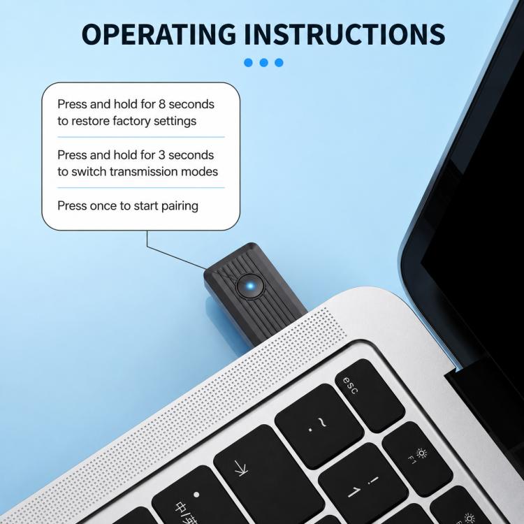 Type-C Audio Receiver Transmitter Wireless Bluetooth Receiver