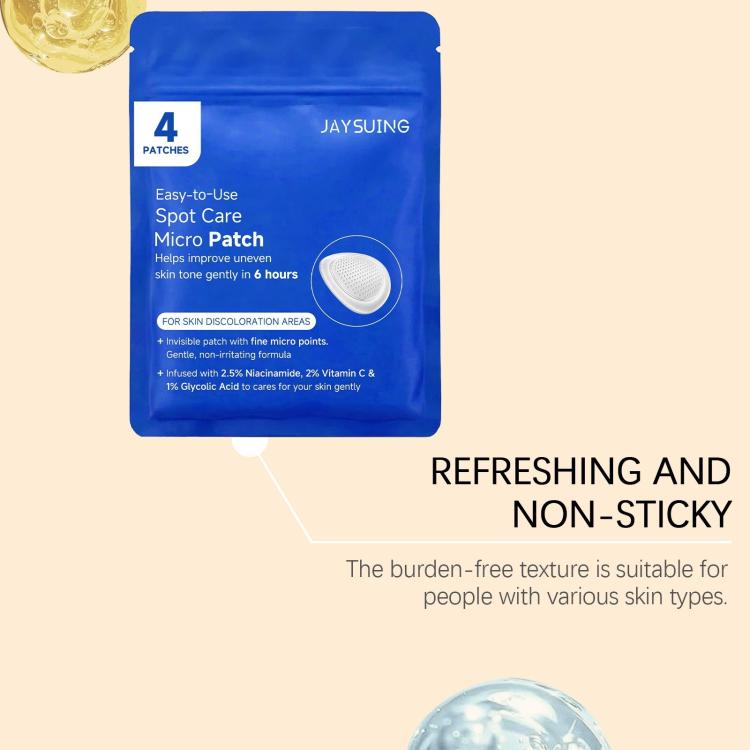 Blue acne patch pouch with REFRESHING AND NON-STICKY callout and patch graphic