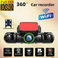 1080P Camera HD Night Vision WiFi Car Dash Cam Driving Recorder, Front+Left+Right, Front + Left + Right + Back