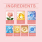 OceAura Patches ingredients panel: aqua, glycerin, rose oil, acetyl hexapeptide-8