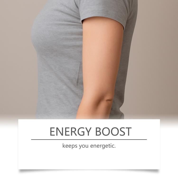OceAura Patches on upper arm with energy boost callout