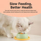 Rotating Slow Feeder Cat Treat Bowl Puzzle Toy