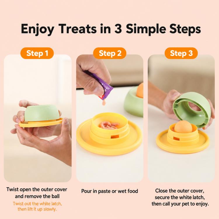 Rotating Slow Feeder Cat Treat Bowl Puzzle Toy