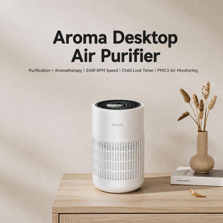 Yesido EC39 Aroma Compact Desktop Air Purifier, EU Plug, UK Plug