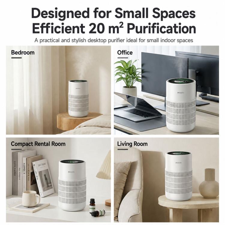 Yesido EC39 Aroma Compact Desktop Air Purifier, EU Plug, UK Plug
