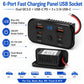 Car Modification Fast Charging USB-C Car Charger with Voltmeter, Multi-Ports