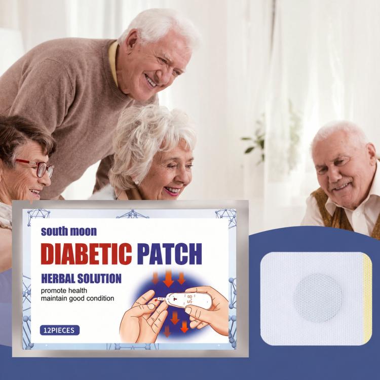 Square white adhesive body patch with circular center texture, for skin placement