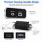Recessed dual-port car charger housing with PD 3.0 and QC 3.0 sockets, mounting cover