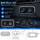 Dual-port car charger with blue LED indicator, PD 3.0 and QC 3.0 ports
