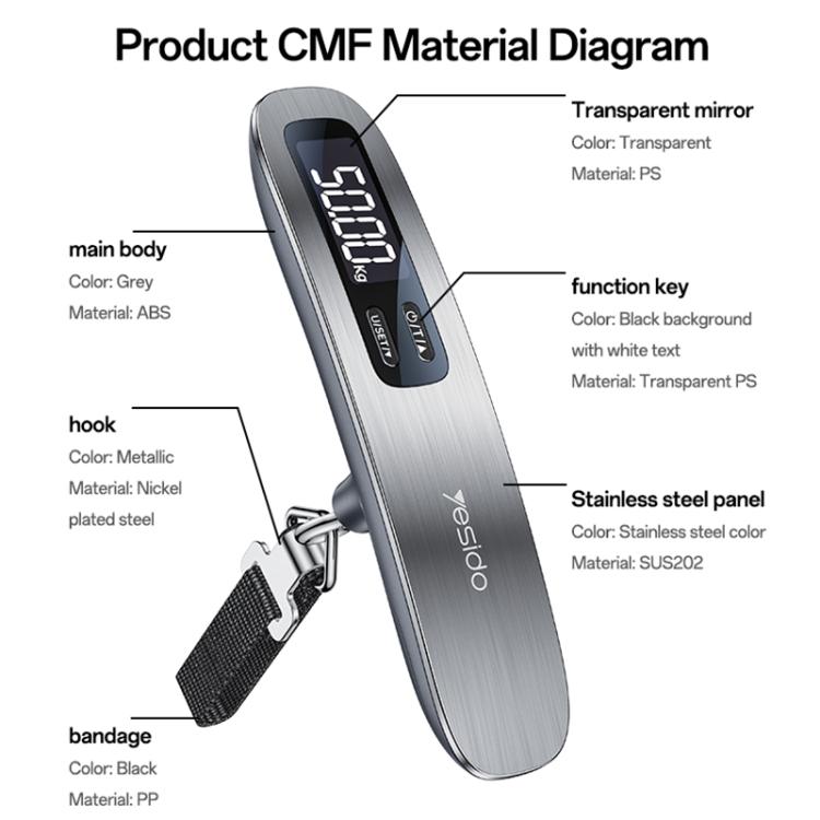Yesido MG41 Handheld Electronic Luggage Scale, MG41
