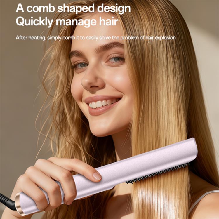 Yesido hair straightener brush styling straight hair with black bristle comb