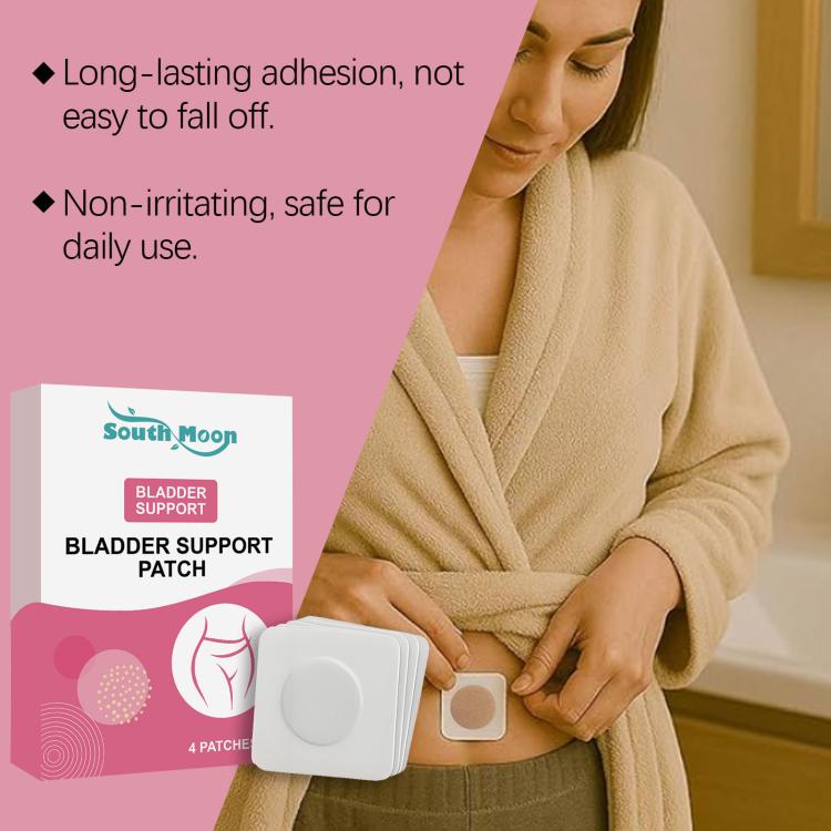 SOUTH MOON abdominal care patch box with 4 white square patches and circular backing