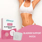 SOUTH MOON bladder support patch on abdomen with product box and single square patch