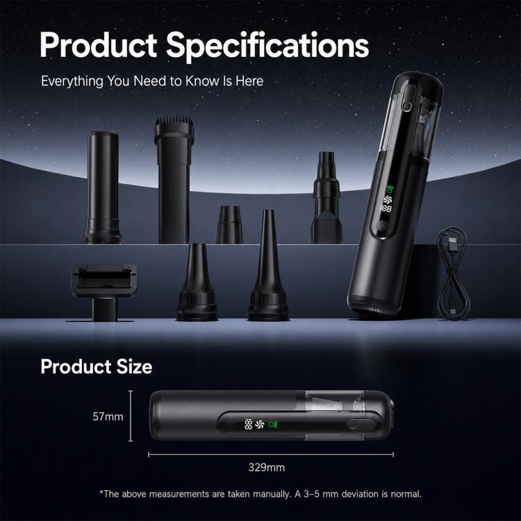 16000Pa Cordless Handheld Car Vacuum Cleaner