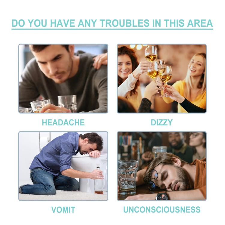 South Moon magnetic bracelet information card with people showing headache and dizziness