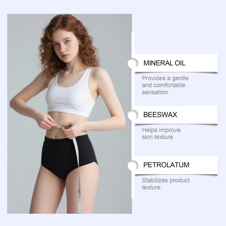 NAD+ patches ingredient cards showing mineral oil, beeswax, and petrolatum