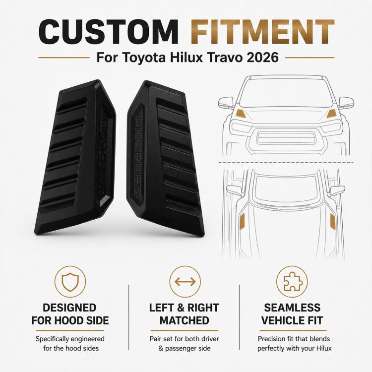 Car Engine Protect Cap Cover Decorative Strip For 2026 Hilux Travo