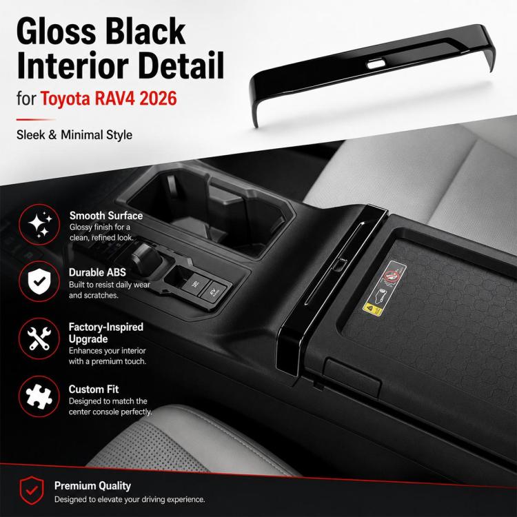 Car Armrest Box Decorative Trim Strip For Toyota RAV4