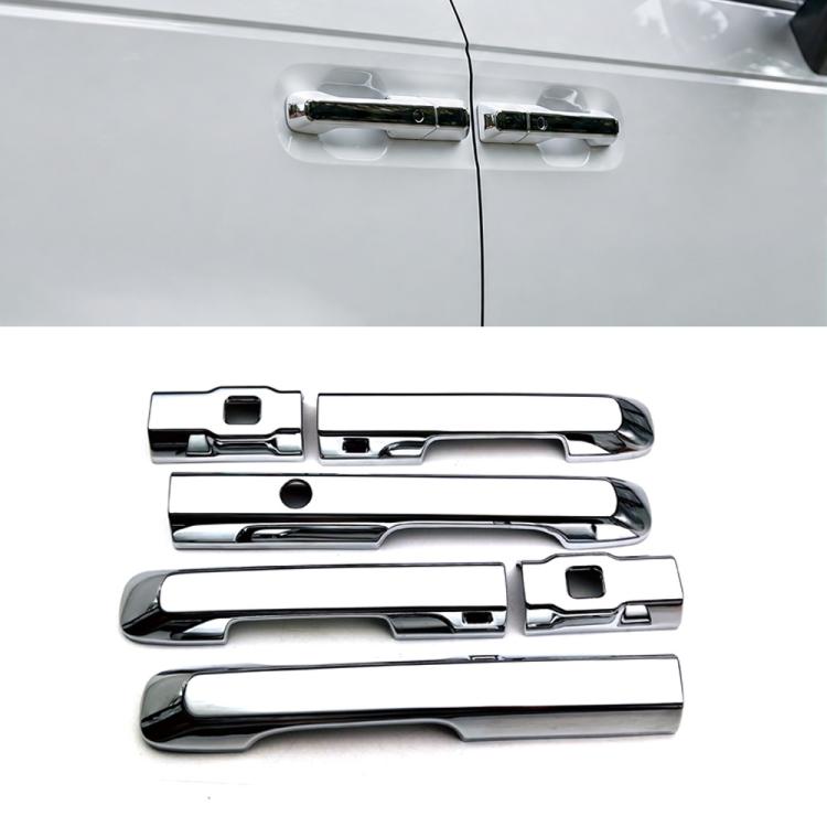 Chrome car door handle protective covers, electroplated finish, 4-piece set