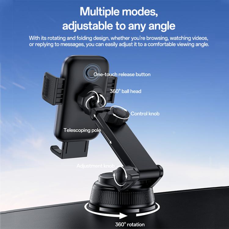 Yesido C279 Car Suction Cup Clamp Phone Holder, C279