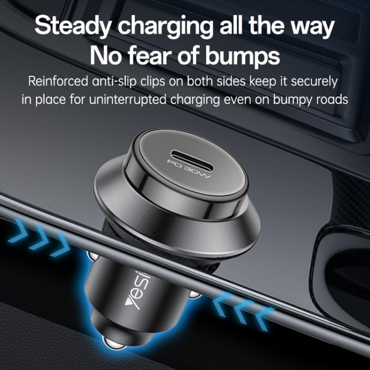 Yesido Y74 PD30W Single USB-C / Type-C Mini Car Charger, Y74