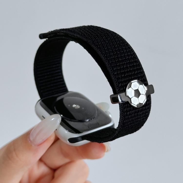 Soccer Series Nylon Hook and Loop Fastener Watch Band, For Apple Watch 46mm / 49mm / 45mm / 44mm, For Apple Watch 42mm / 41mm / 40mm / 38mm