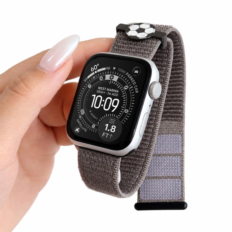 Soccer Series Nylon Hook and Loop Fastener Watch Band, For Apple Watch 46mm / 49mm / 45mm / 44mm, For Apple Watch 42mm / 41mm / 40mm / 38mm