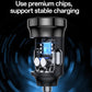 Black car charger showing internal circuit with dual-port power components