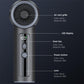 Cordless vacuum handle with air vent grille and LED display control buttons