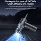 Cordless handheld vacuum cleaner with transparent dust chamber and illuminated airflow outlet