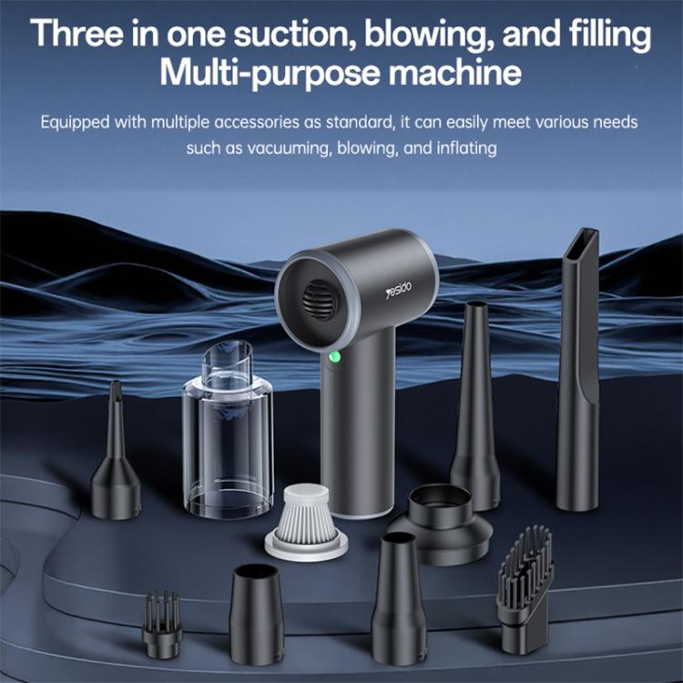 Cordless handheld vacuum with multiple included nozzle attachments