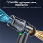 Cordless handheld vacuum cleaner with transparent cyclone chamber and motor airflow swirl