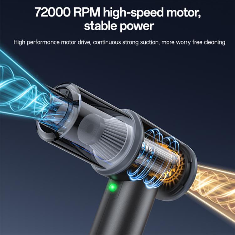 Cordless handheld vacuum cleaner with transparent cyclone chamber and motor airflow swirl