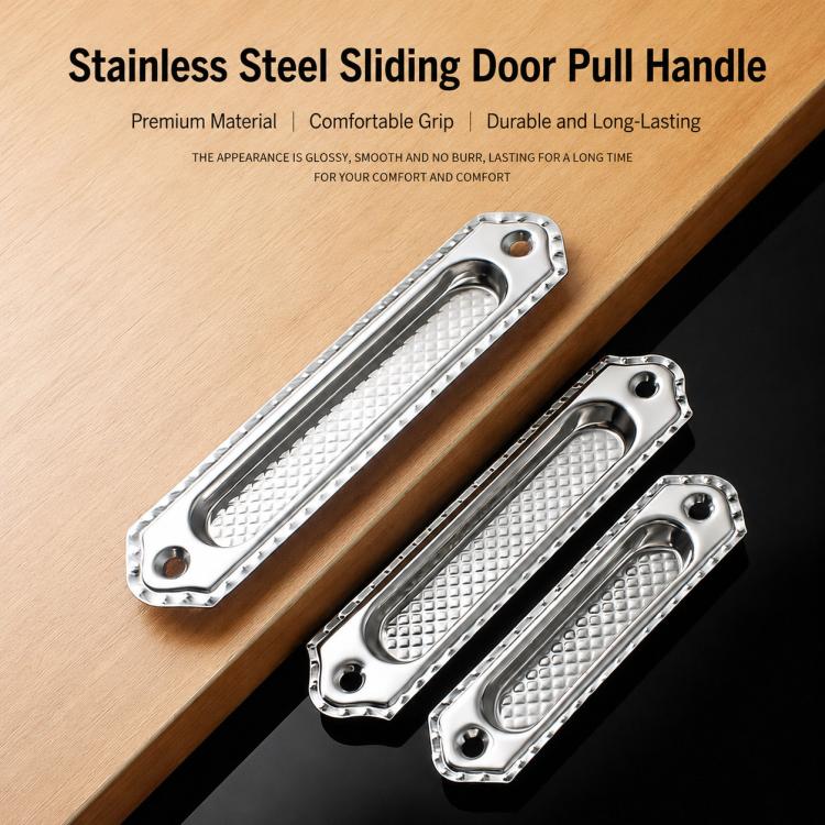 Stainless Steel Recessed Flush Pull Handle for Sliding Doors, Cabinets and Drawers, Small, Medium, Large