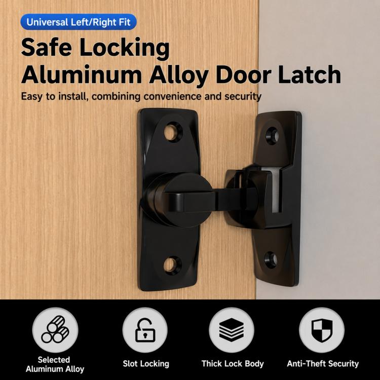 360-Degree Rotating Aluminum Alloy Door and Window Security Latch Lock