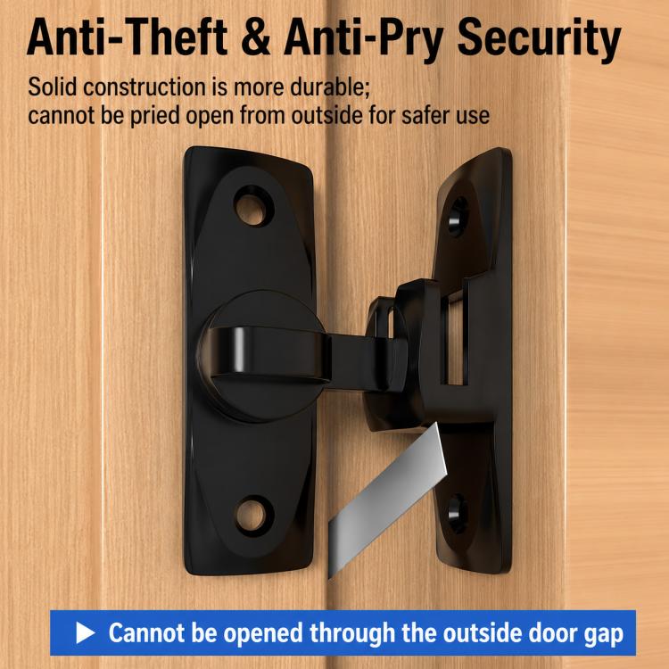 360-Degree Rotating Aluminum Alloy Door and Window Security Latch Lock