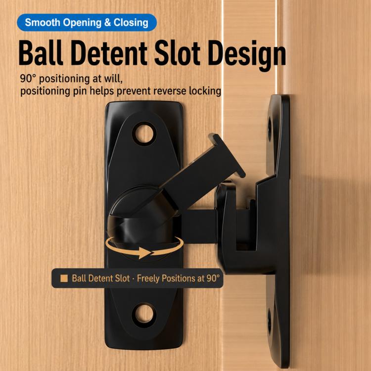 360-Degree Rotating Aluminum Alloy Door and Window Security Latch Lock