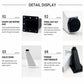 Adjustable cabinet leg details: anti-slip pad, angled base, aluminum support