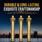 Zinc-plated hex expansion bolts, gold-toned, set of three