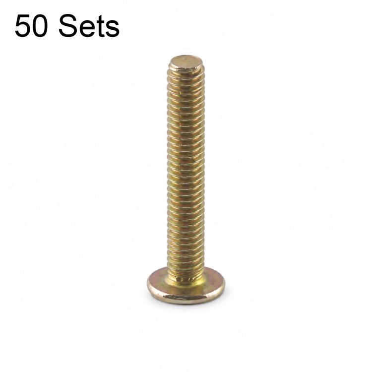 Zinc-plated expansion bolt screw with flat washer head and full threading