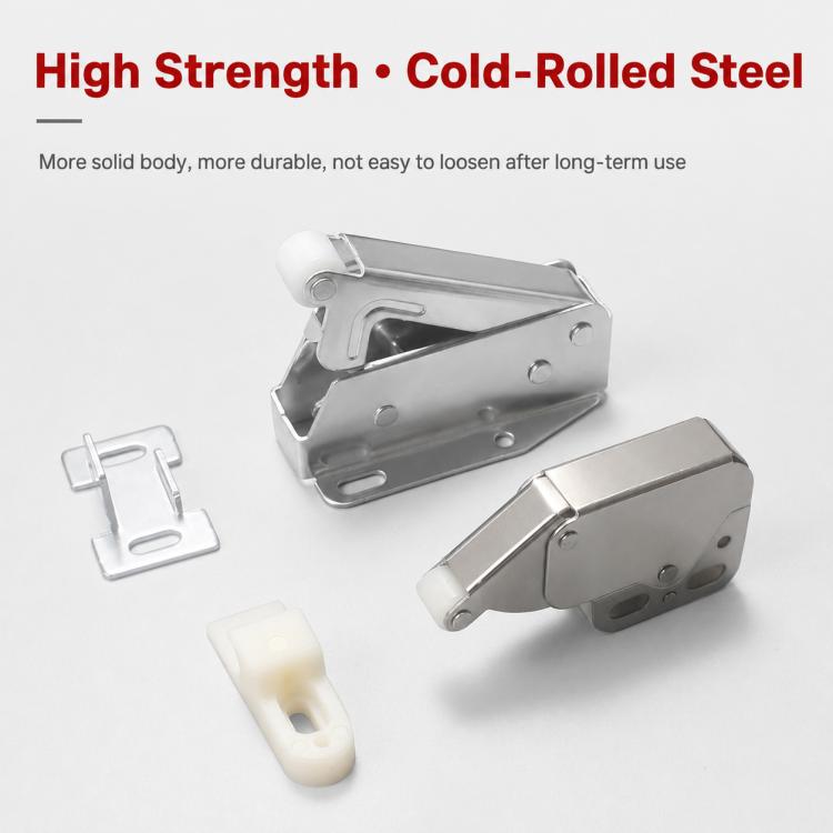Handle Free Push-To-Ppen Cabinet Door Retractor Rebound Latch, Touch Catch, V-Shaped Touch Catch