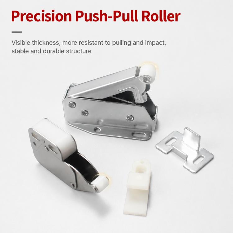 Handle Free Push-To-Ppen Cabinet Door Retractor Rebound Latch, Touch Catch, V-Shaped Touch Catch