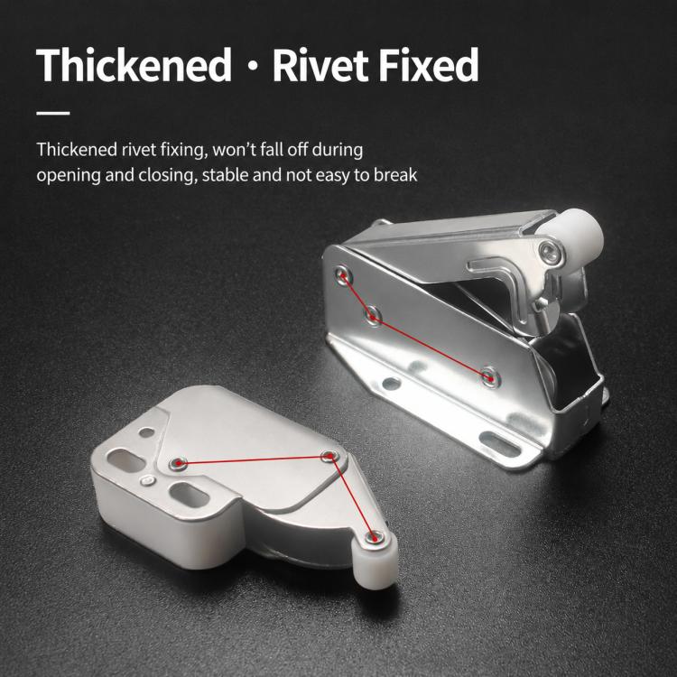 Handle Free Push-To-Ppen Cabinet Door Retractor Rebound Latch, Touch Catch, V-Shaped Touch Catch