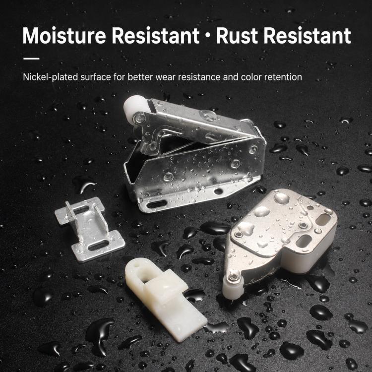 Handle Free Push-To-Ppen Cabinet Door Retractor Rebound Latch, Touch Catch, V-Shaped Touch Catch
